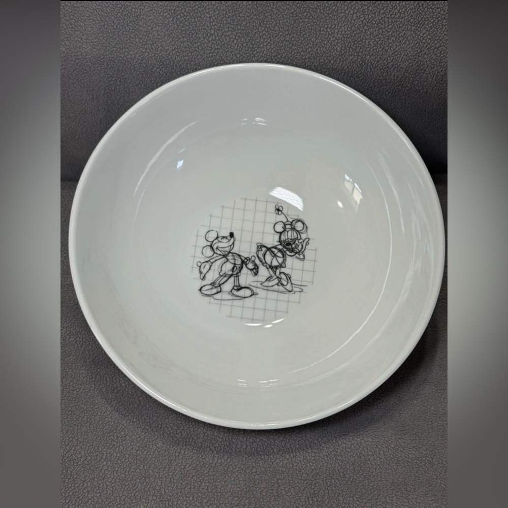 Disney Sketchbook Mickey & Friends 9.5" Salad Serving Bowl Donald Goofy - Picture 7 of 9
